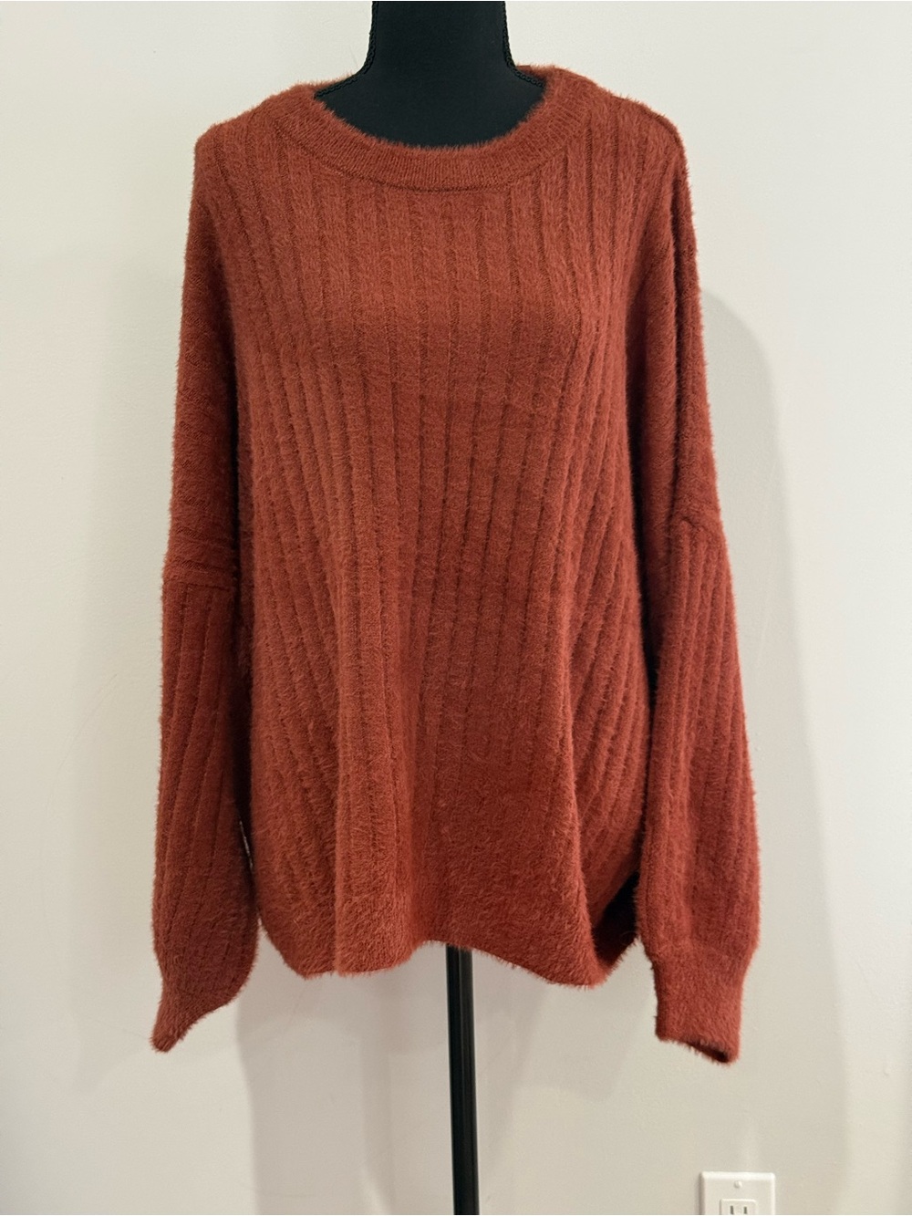 New SO 2X “Silky Mauve” Cozy Ribbed Oversized Sweater 089